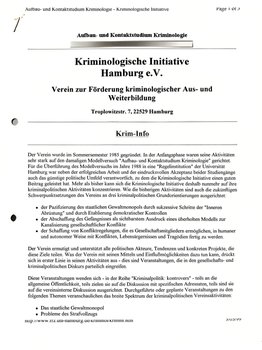 Kriminologische Initiative Hamburg e. V. - Verein zur Fórderung kriminologischer Aus- und Weiterbildung.pdf